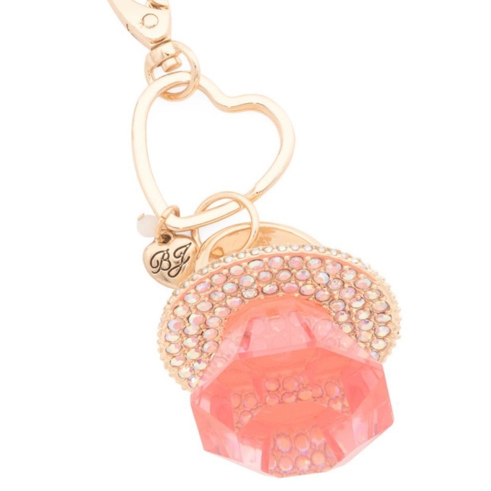 VHTF NEW TikTok Viral Betsey Johnson Pink RING POP Bling Keychain